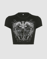 Kurzes Top mit „Avery Wings“-Grafik